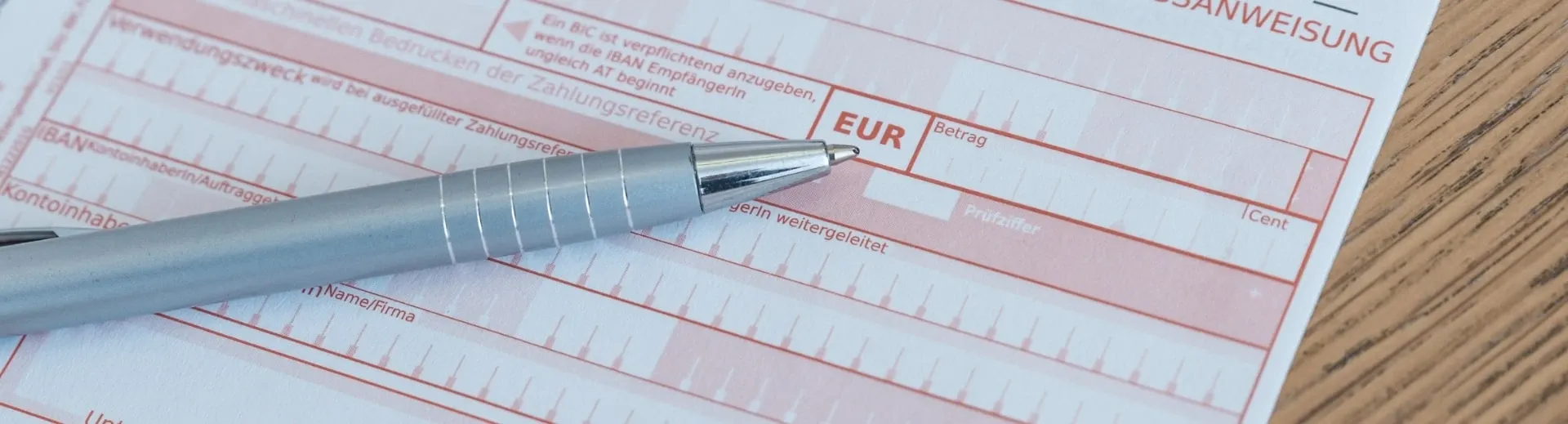 Änderung/Angabe Bankverbindung
