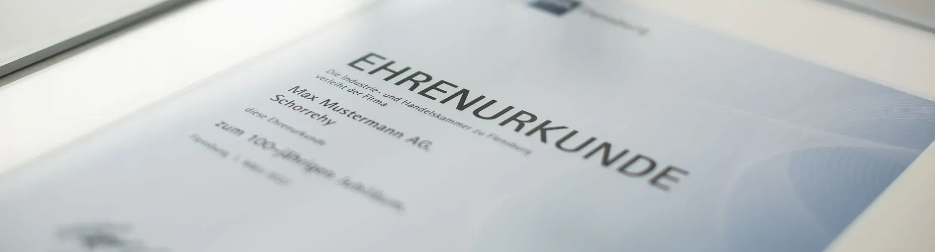 Ehrenurkunde der IHK